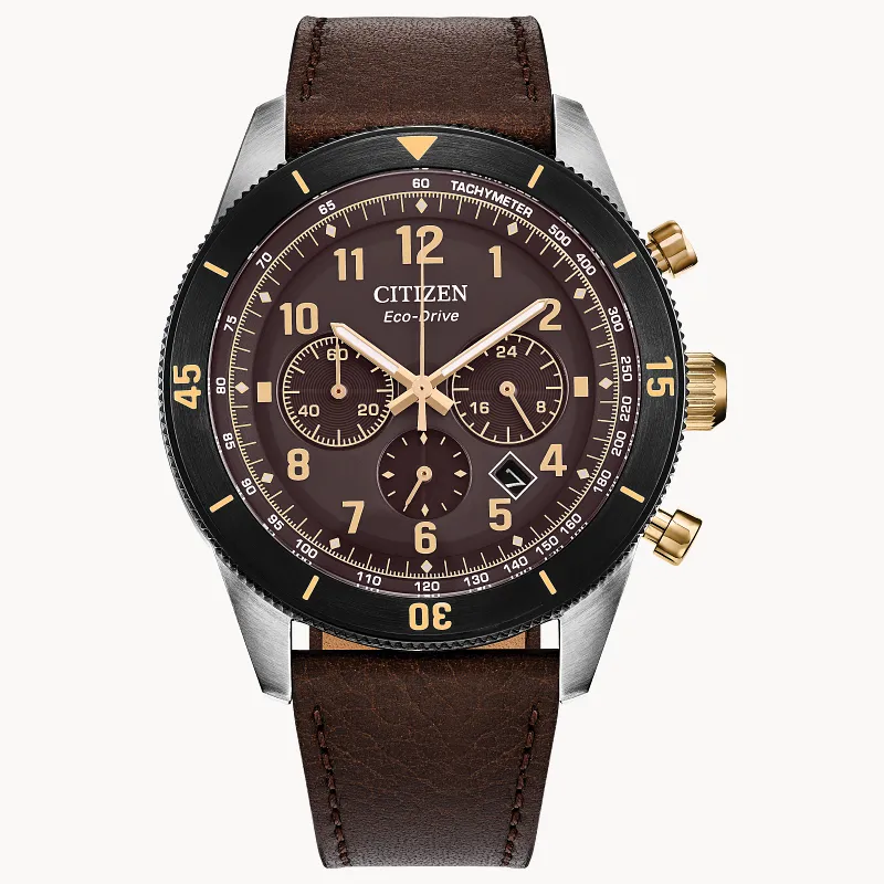 Terra Force Brown Dial Leather Strap CA4746-08X | CITIZEN Terra Force Brown Dial Leather Strap CA4746-08X | CITIZEN